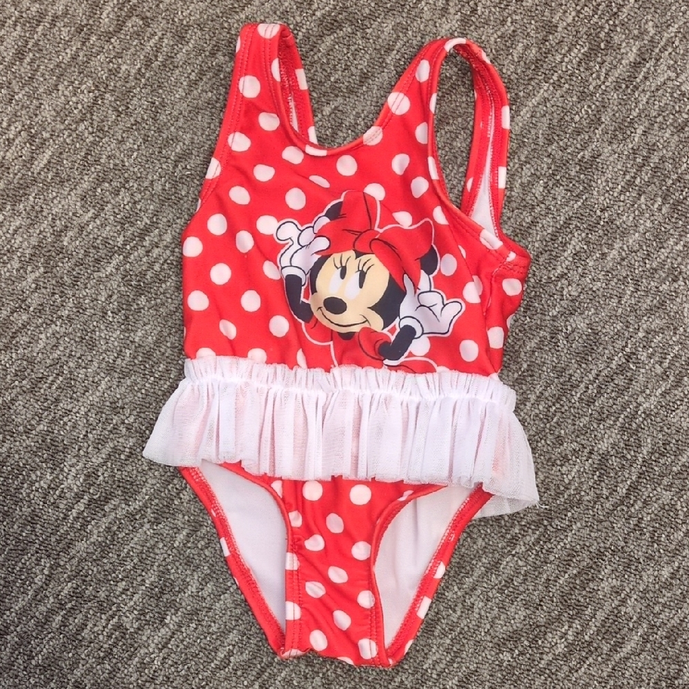 Disney Baby Minnie Mouse Polka Dot One Pieceβ Swim Suit Size 3-6 Months